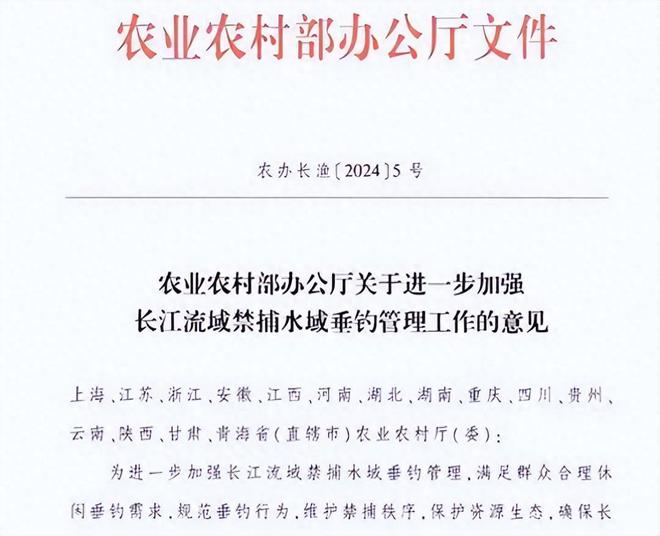 支持公众垂钓需求！表态2025年长江流域3000多万钓友笑了